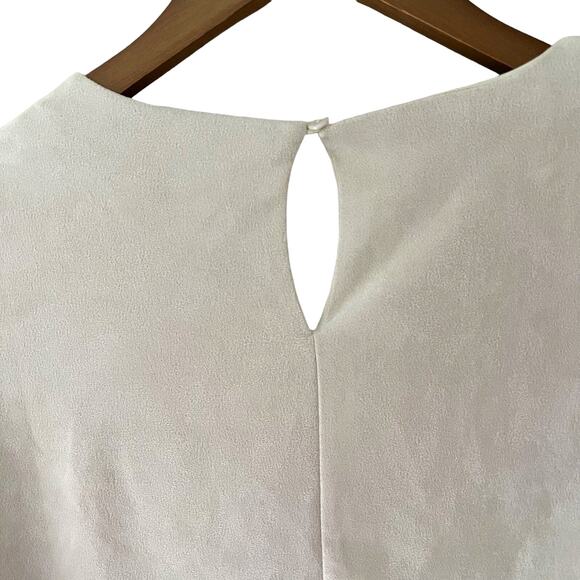 NWT Altar’d State Faux Suede Bell Sleeve Blouse Top Size XS Beige Cropped Boho - Picture 6 of 9